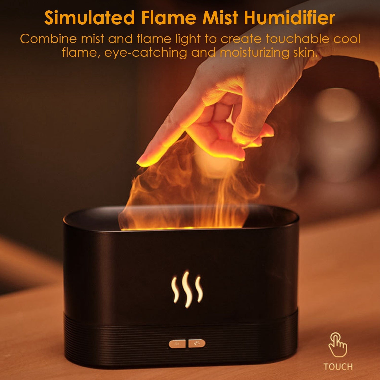 Fireplace Flame Diffuser – Realistic Flame + Remote (150 mL)
