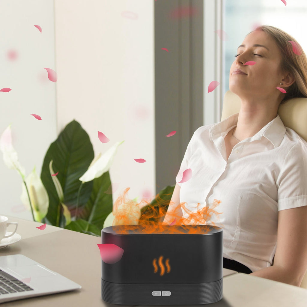 Fireplace Flame Diffuser – Realistic Flame + Remote (150 mL)