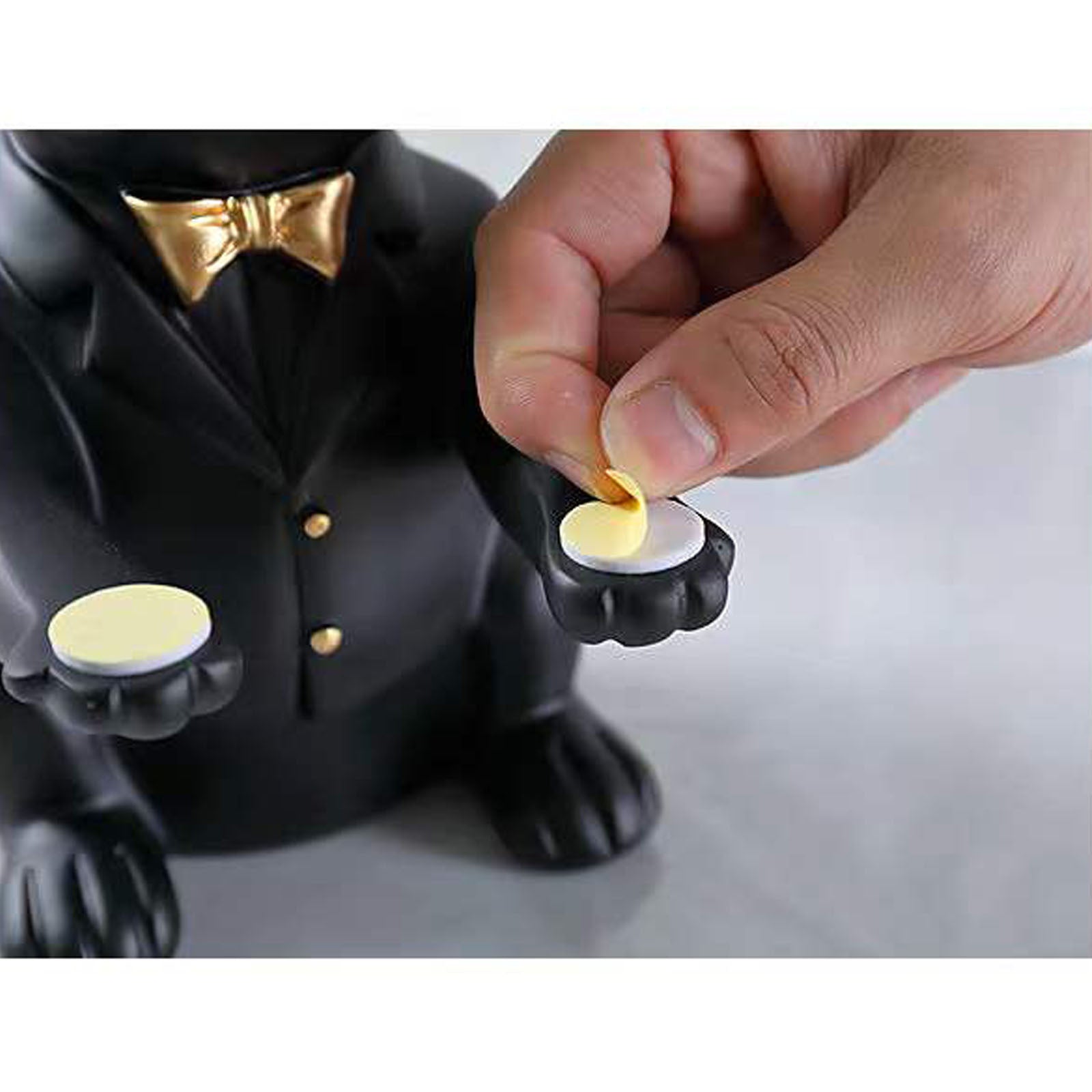 French Bulldog Statue with Tray – Modern Décor Accent & Gift