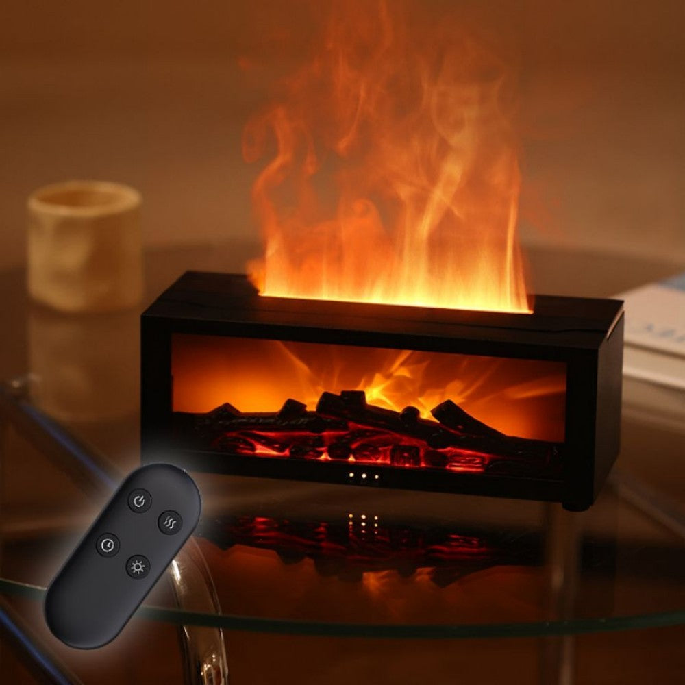 Fireplace Flame Diffuser – Realistic Flame + Remote (150 mL)
