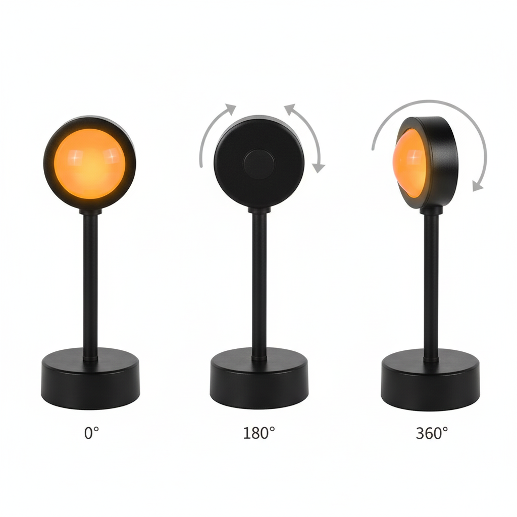 aesthetic app controlled RGB sunset projector lamp for golden hour photography