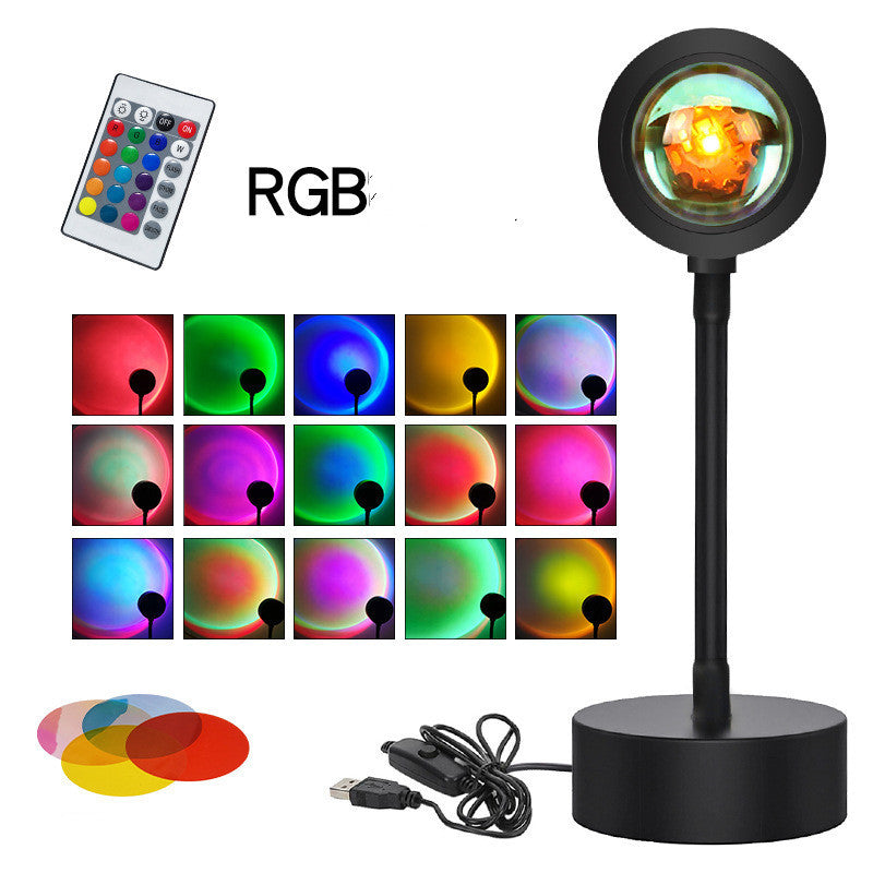 aesthetic app controlled RGB sunset projector lamp for golden hour photography