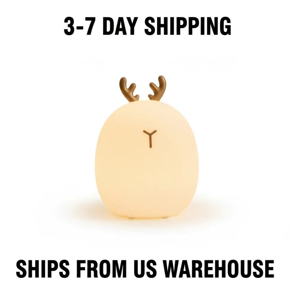 BPA-free squishy silicone bunny night light for baby nursery with tap control