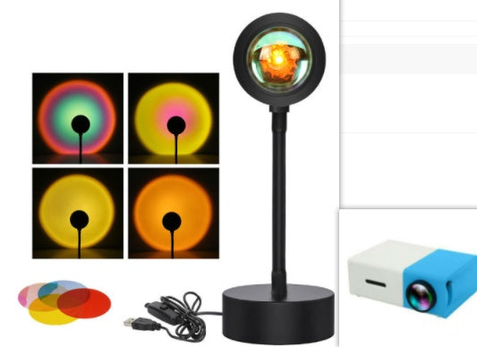 aesthetic app controlled RGB sunset projector lamp for golden hour photography
