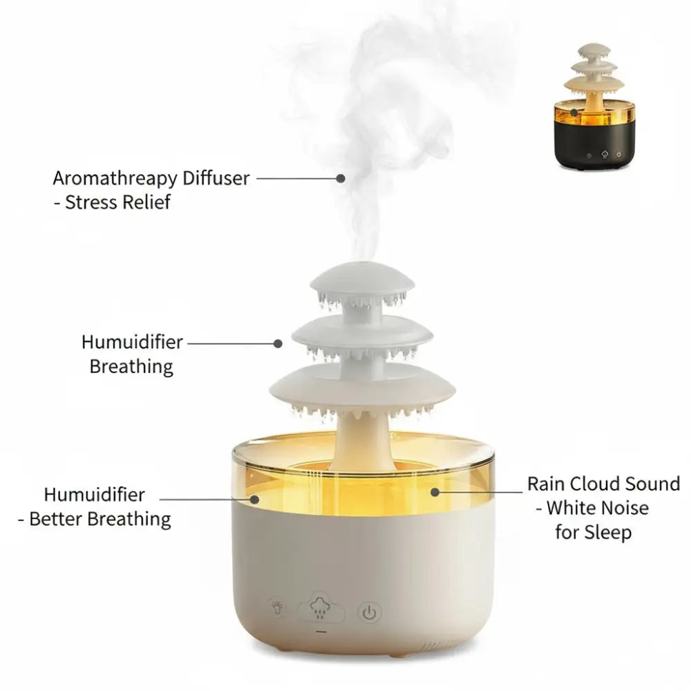 rain cloud humidifier and aroma diffuser